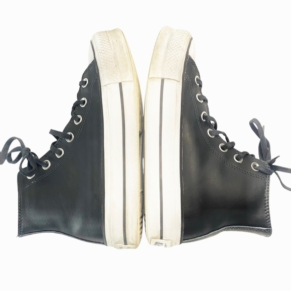 CONVERSE Chuck Taylor All Star Leather High Top Platform Sneaker (Women) Sz 6 - Picture 4 of 11